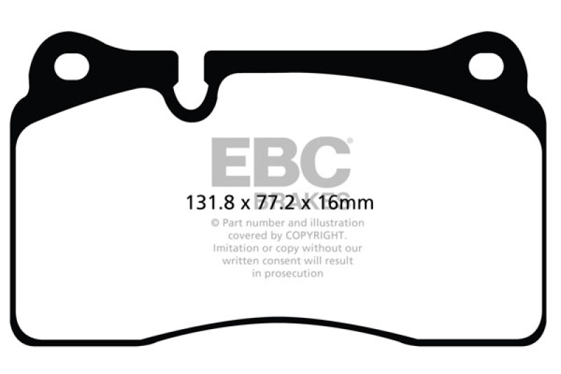 DP42070R Yellowstuff Front Brake Pads for 11-14 Audi TT RS 2.5 Turbo