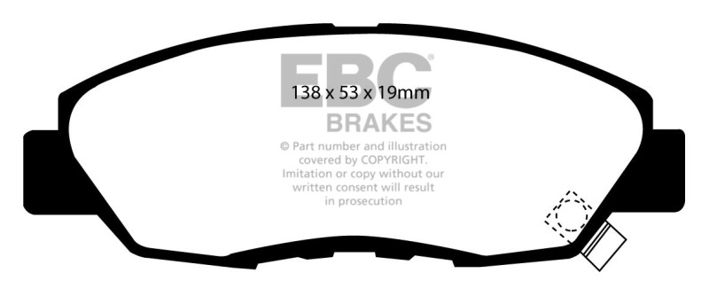 DP3812-2C Redstuff Front Brake Pads for 97 Acura CL 2.2