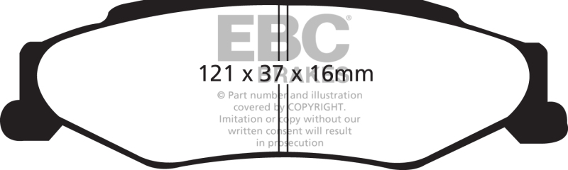 Yellowstuff Rear Brake Pads for 03-04 Cadillac XLR 4.6
