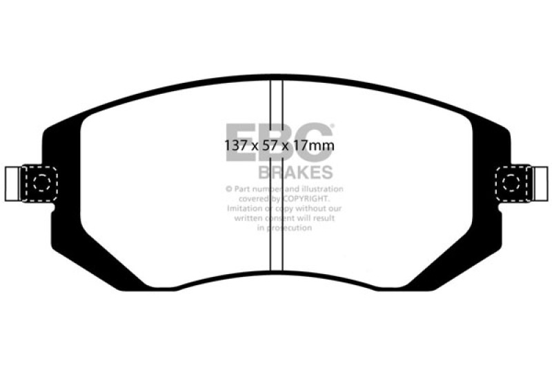 DP41661R Yellowstuff Front Brake Pads for 04-06 Saab 9-2X 2.0 Turbo