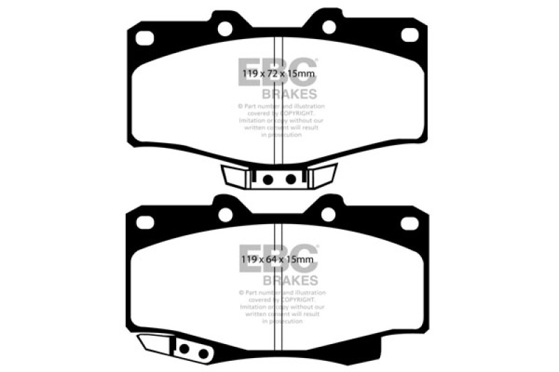 DP4807R Yellowstuff Front Brake Pads for 90-91 Toyota 4 Runner 2.4