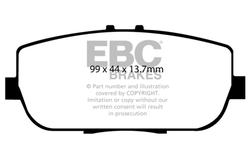 DP41775R Yellowstuff Rear Brake Pads for 2006-2015 Mazda Miata MX5 2.0L
