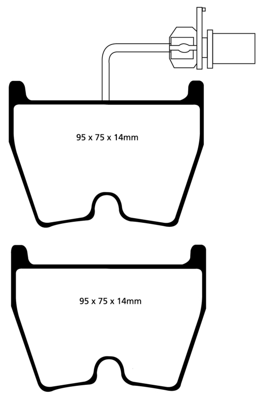 DP41513R Yellowstuff Front Brake Pads for 2006-2009 Audi RS4 4.2L Cast Iron Rotors