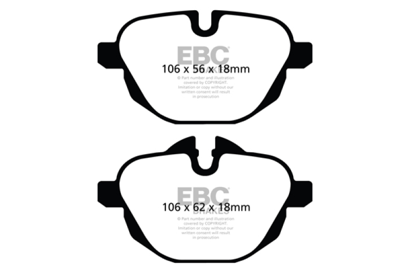 DP42047R Yellowstuff Rear Brake Pads for 2014 BMW i8 1.5 Turbo & Electric