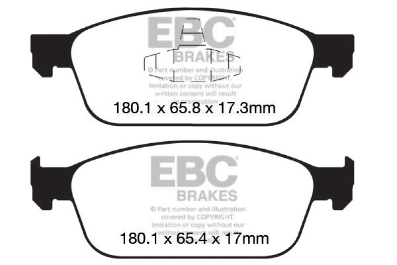 DP42145R Yellowstuff Front Brake Pads for 2012 Ford Focus 2.0 Turbo ST