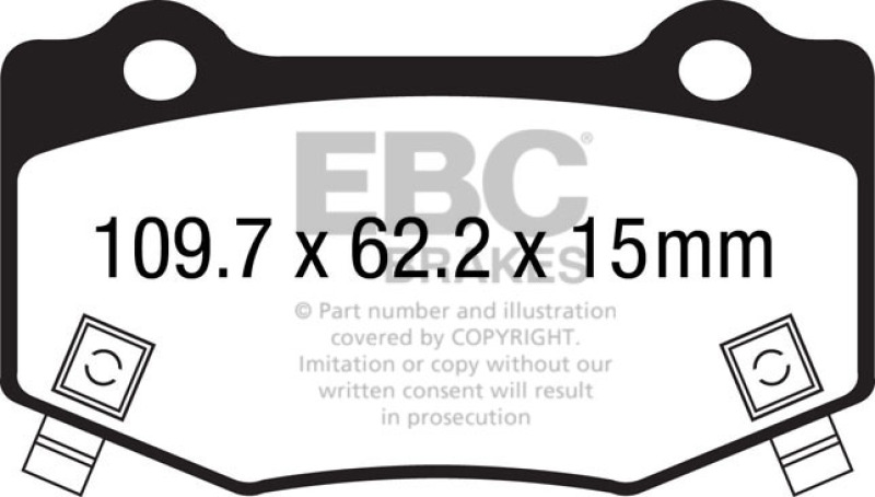 DP33023C Redstuff Rear Brake Pads for 2016 Cadillac ATS-V 3.6L Twin Turbo