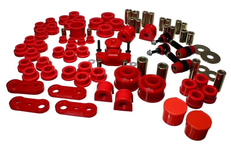 Red Hyper-Flex Master Bushing Set for 2008-2012 Subaru Impreza WRX