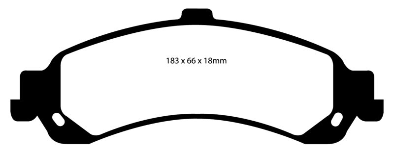 DP41635R Yellowstuff PBR Rear Caliper Rear Brake Pads for 2002 Cadillac Escalade 5.3L