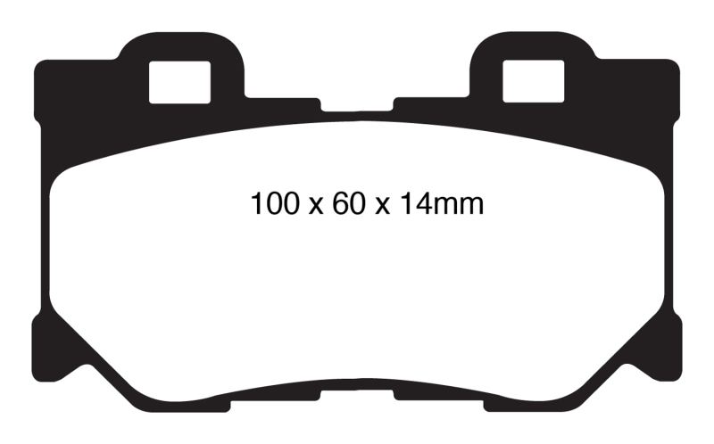 EBC Brake Pad Set Yellowstuff Street & Track, Rear, 12-month or 10,000-mile limited warranty excluding wear tear race use DP41824R