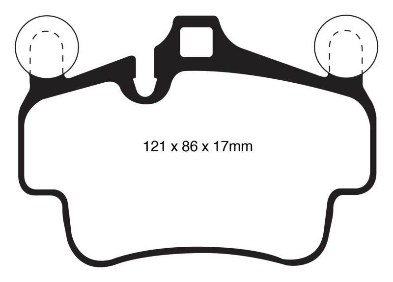 DP42029R Yellowstuff Cast Iron Rotor Front Brake Pads for 2007-2008 Porsche 911 3.6L Carrera 2