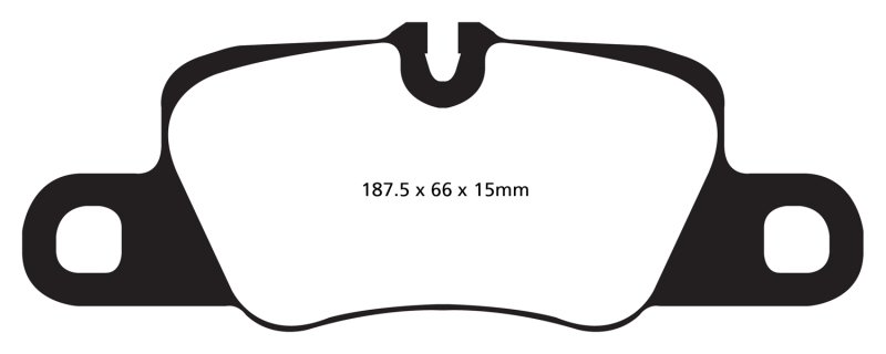 DP41858R Yellowstuff Cast Iron Rotor Rear Brake Pads for 2012-2015 Porsche 911 3.8L Carrera S