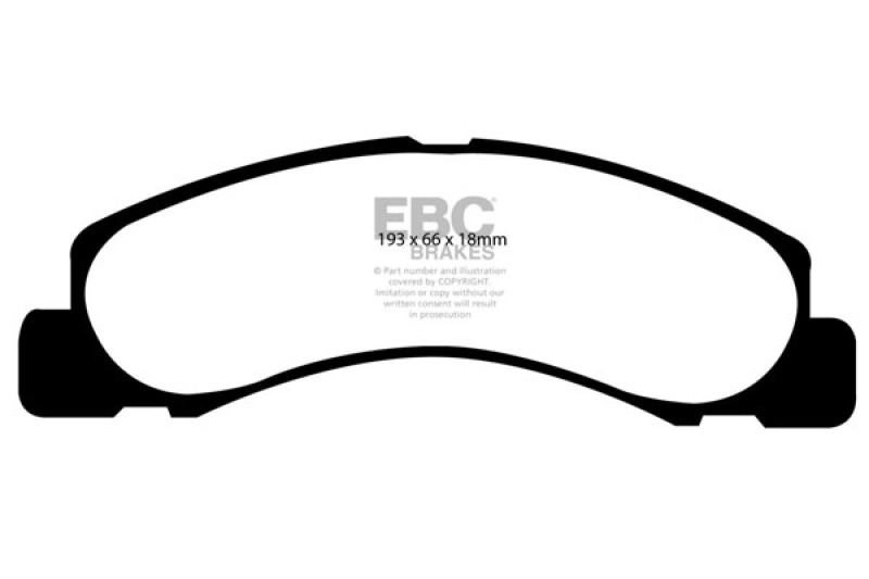 ED91308 Front Brake Pads for 2000-2002 Ford Excursion 5.4L 2WD Extra Duty