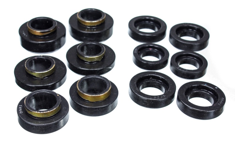 3.4101G Black Body to Frame Mount & Radiator Support Bushing Set for 1967-1981 Chevrolet Camaro