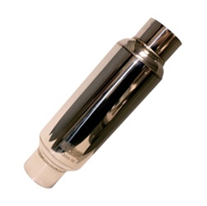 3 x 10 in. Stainless Steel Round Muffler - Polished