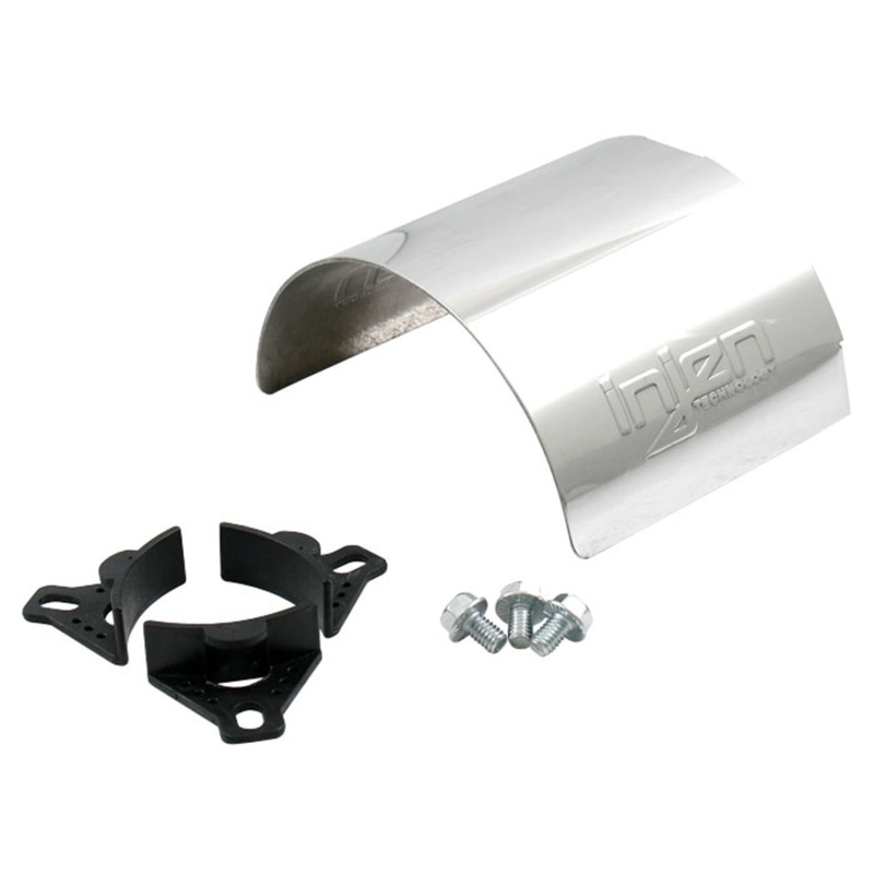 HS5000P Universal Fit Aluminum Air Filter with Heat Shield - Polished, 2.5 x 2.75 x 3 in.