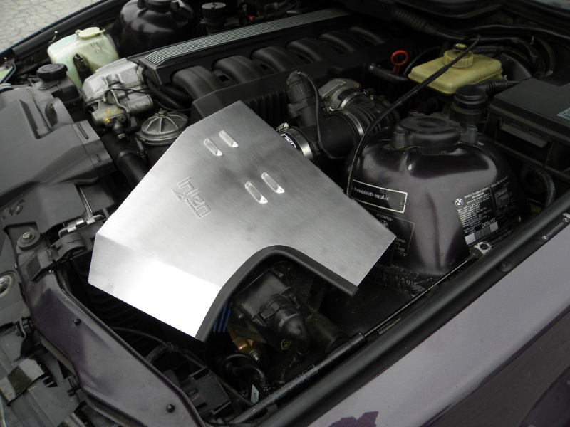 SP1105BLK Air Intake System with Heat-Shield & Top Cover for 1992-1999 BMW E36 323i-325i, 328i & M3 3.0L - Black