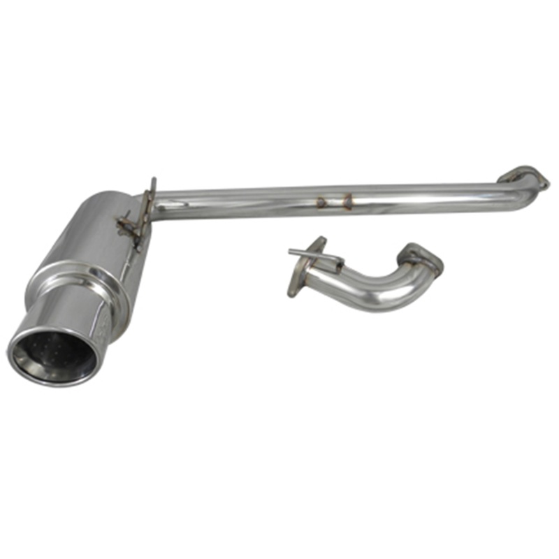 SES2117 60 mm 304 Stainless Steel Axle-Back Exhaust System with Resonated T & Rolled Lip for 2011 Scion tC