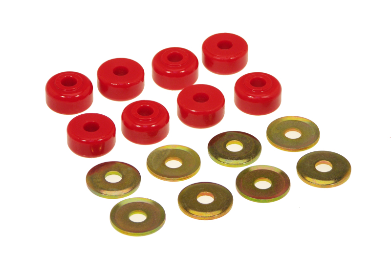0.62 x 1.12 in. OD Universal End Link Bushings & Washers - Red
