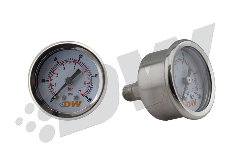 Picture of DeatschWerks 6-01-G 0.12 in. NPT & 0-100 PSI Mechanical Fuel Pressure Gauge