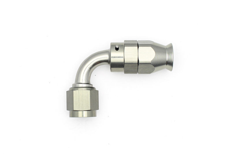 6AN 90 deg Female Swivel PTFE Hose End