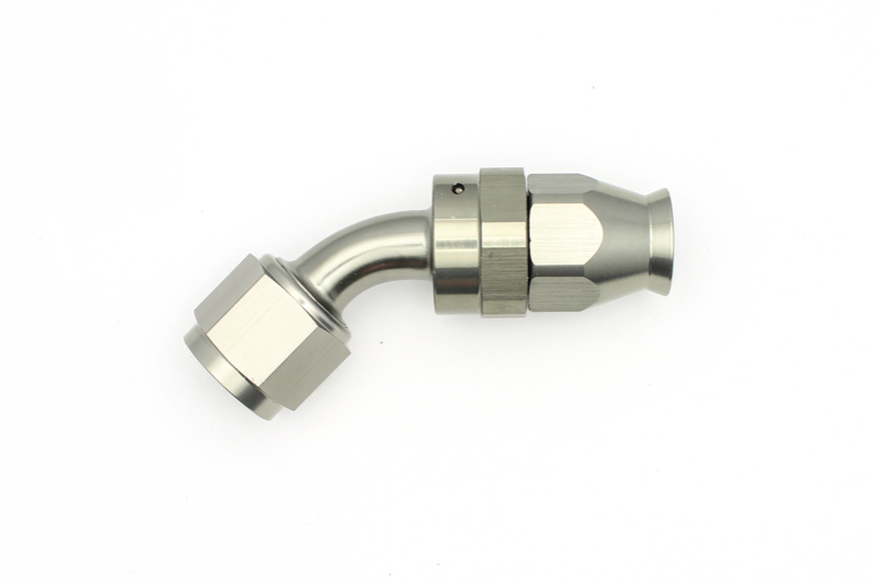 6-02-0855 8AN 45 deg Female Swivel PTFE Hose End