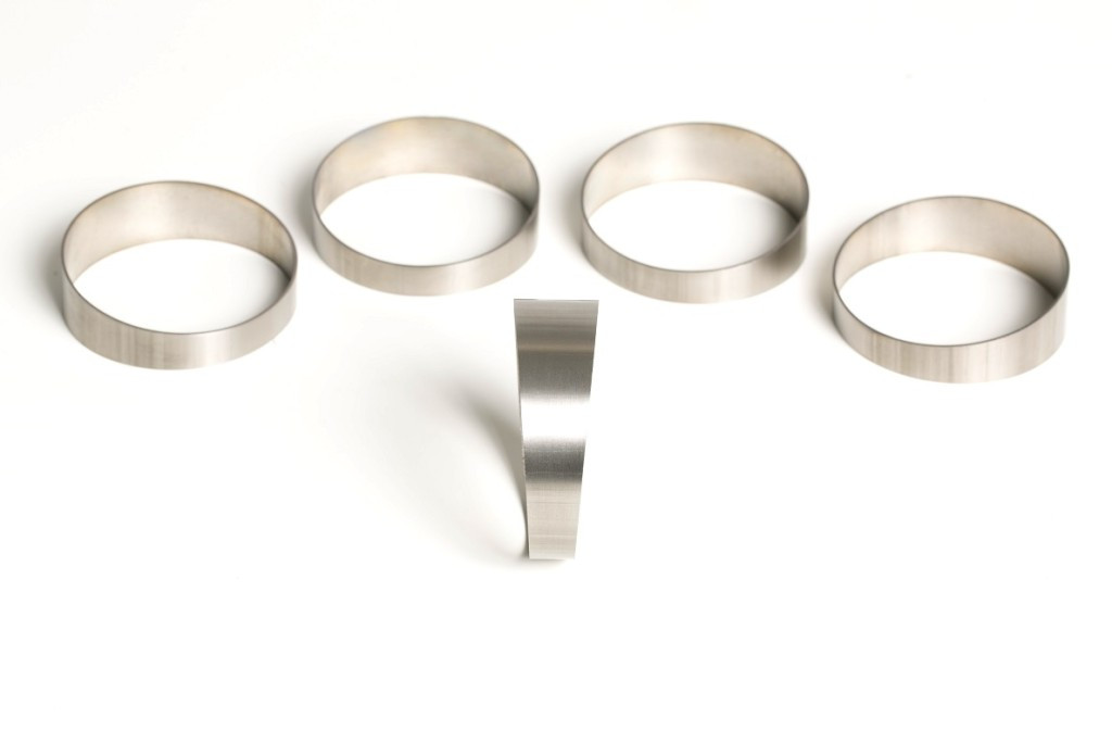 4.0 in. 45 deg 1D & 4.0 in. CLR Tight Radius 1 mm Wall Thickness Titanium Pie Cuts, Pack of 5