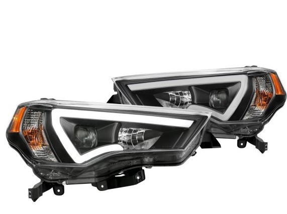 Picture of Anzo 111416 Plank Style Projector Headlights for 2014-2018 Toyota 4 Runner&#44; Black & Amber