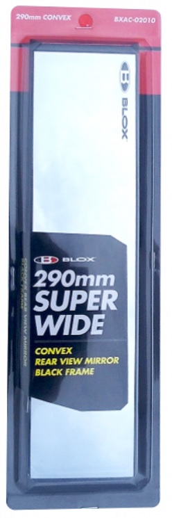 Picture of Blox Racing BXAC-02010 290 mm Convex Mirror Frame No Tint&#44; Black