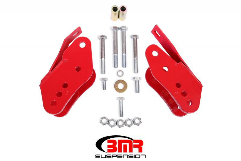 CAB005R Red Bolt-on Control Arm Relocation Brackets for 2005-2014 S197 Mustang