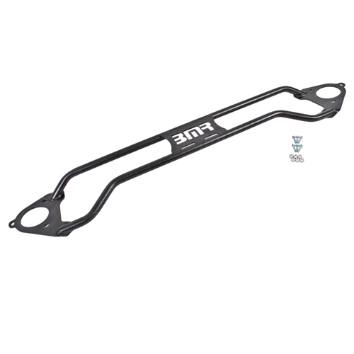 Picture of BMR Suspension STB019H Black Hammertone Front Twin Tube Design Strut Tower Brace for 16-17 6th Gen Camaro