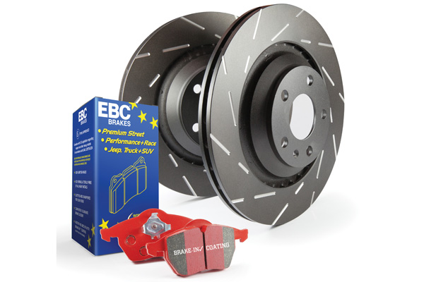 S4KF1593 Red Stuff & USR Rotors S4 Kit for 2011-2017 Audi S4 6 Cylinder 3.0 Liter