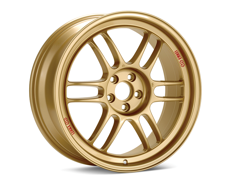 17 x 8 & 5x100 Bolt Pattern 45 mm Offset 73 mm Bore RPF1 Gold Wheel for 2002-2010 WRX & 04 STI