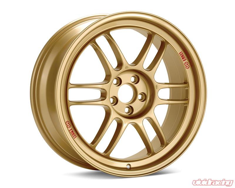 3797906535GG 35 mm 17 x 9, 5 x 114.3 RPF1 Offset Bore Gold Wheel - 73 mm