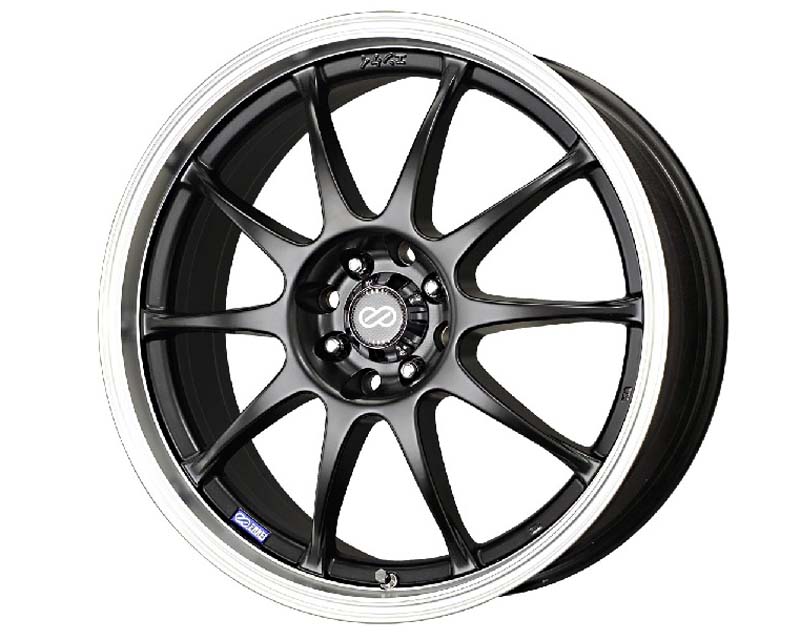 16 x 7 & 4x100-108 Bolt Pattern 42 mm Offset 72.62 mm Bore J10 Matte Black with Machined Lip Wheel