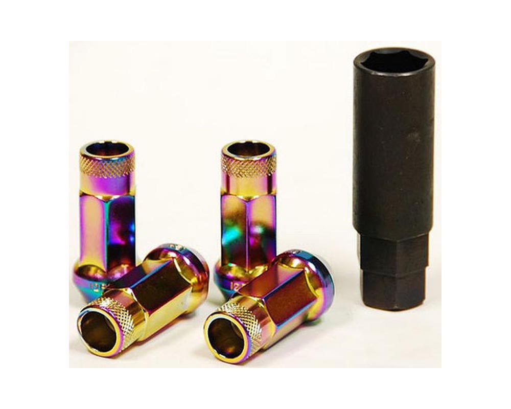 12 x 1.50 48 mm Cone Muteki SR48 Open End Lug Nuts, Neon