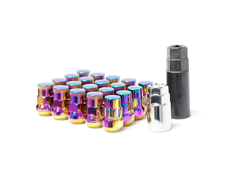 12 x 1.25 35 mm Cone Muteki SR35 Close End Lug Nuts with Lock Set, Neon