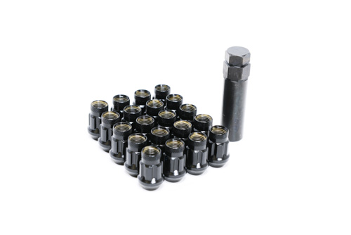 14 x 1.50 Monster 35 Short Lug Nut, Black - Set of 20