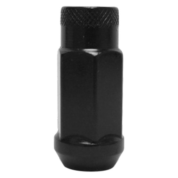 0.5 in. Monster Open End Lug Nut, Black - Set of 20