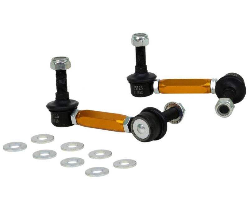 Whiteline KLC180-115 115 mm Universal Sway Bar Link Assembly with Heavy Duty Adjustable Steel Ball for 2018-2019 Kia Stinger