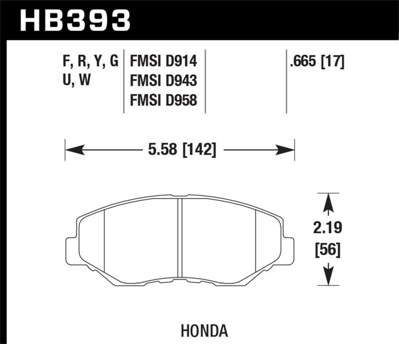 Front Race Brake Pads for 2013-2015 Honda Civic Si DTC-60