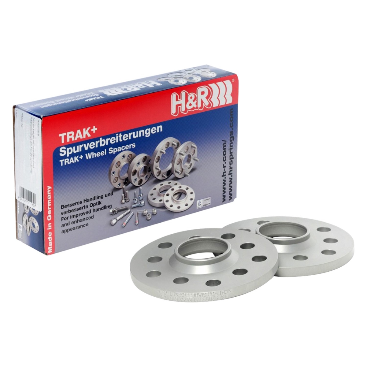 4055668SW 20 mm 5x112 Bolt Pattern 66.5 mm Center Bore 14 x 1.5 Bolt Thread TrakPlus DR Black Spacer