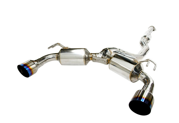 Dual N1 Titanium Tip Cat-Back Exhaust for 2009-Up Mitsubishi Evo X