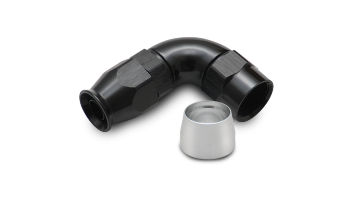 10AN Aluminum 90 deg Hose End for PTFE Lined Hose