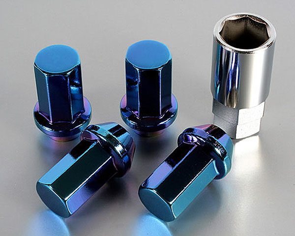 12 x 1.5 Titanium Blue Caliber Lug Nut