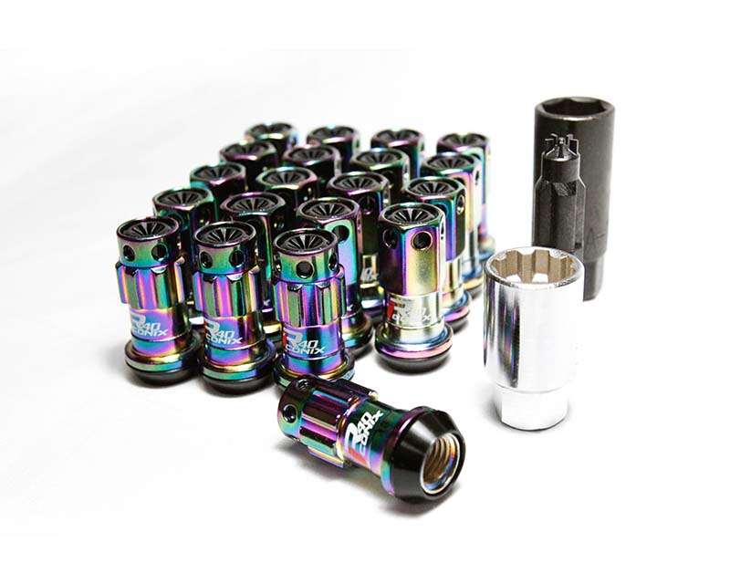 12 x 1.25 16 & 4 Locks Neocro R40 Iconix with Plastic Cap, Black