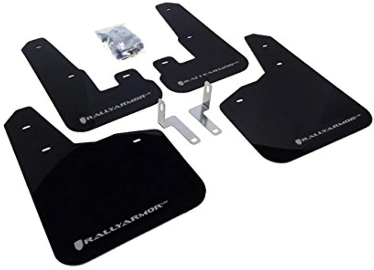 MF14-UR-BLK-SIL UR Black Mud Flap with Silver Logo for 2010 Plus Subaru Legacy