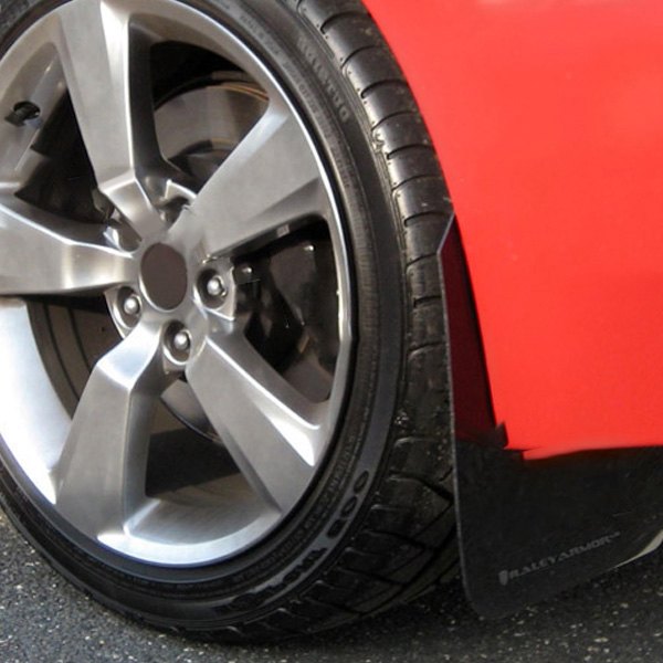 MF15-UR-BLK-GRY Urethane Black Mud Flap with Gray Logo for 2008-2011 STI Hatch V2