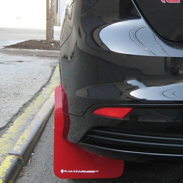 MF15-UR-RD-WH Urethane Red Mud Flap with White Logo for 2008-2011 STI Hatch V2