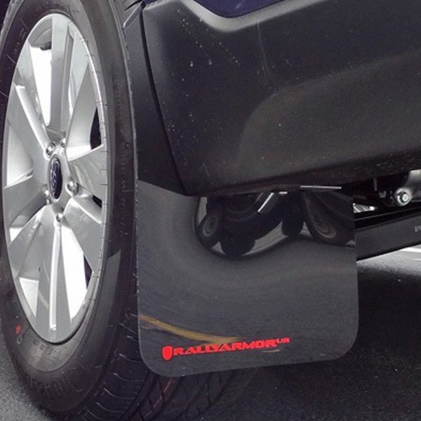 MF36-UR-BLK-RD Urethane Black Mud Flap with Red Logo for 2015 Subaru Outback