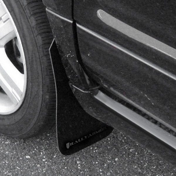 MF5-UR-BLK-GRY Urethane Black Mud Flap with Gray Logo for 2003-2008 Subaru Forester